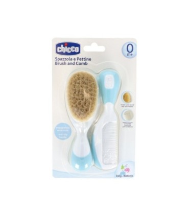 CHICCO  CEPILLO Y PEINE PELO NATURAL