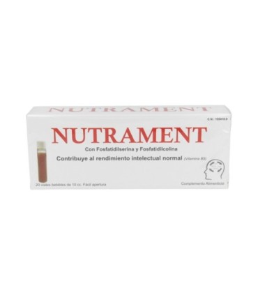 NUTRAMENT. 20 viales bebibles abre-fácil