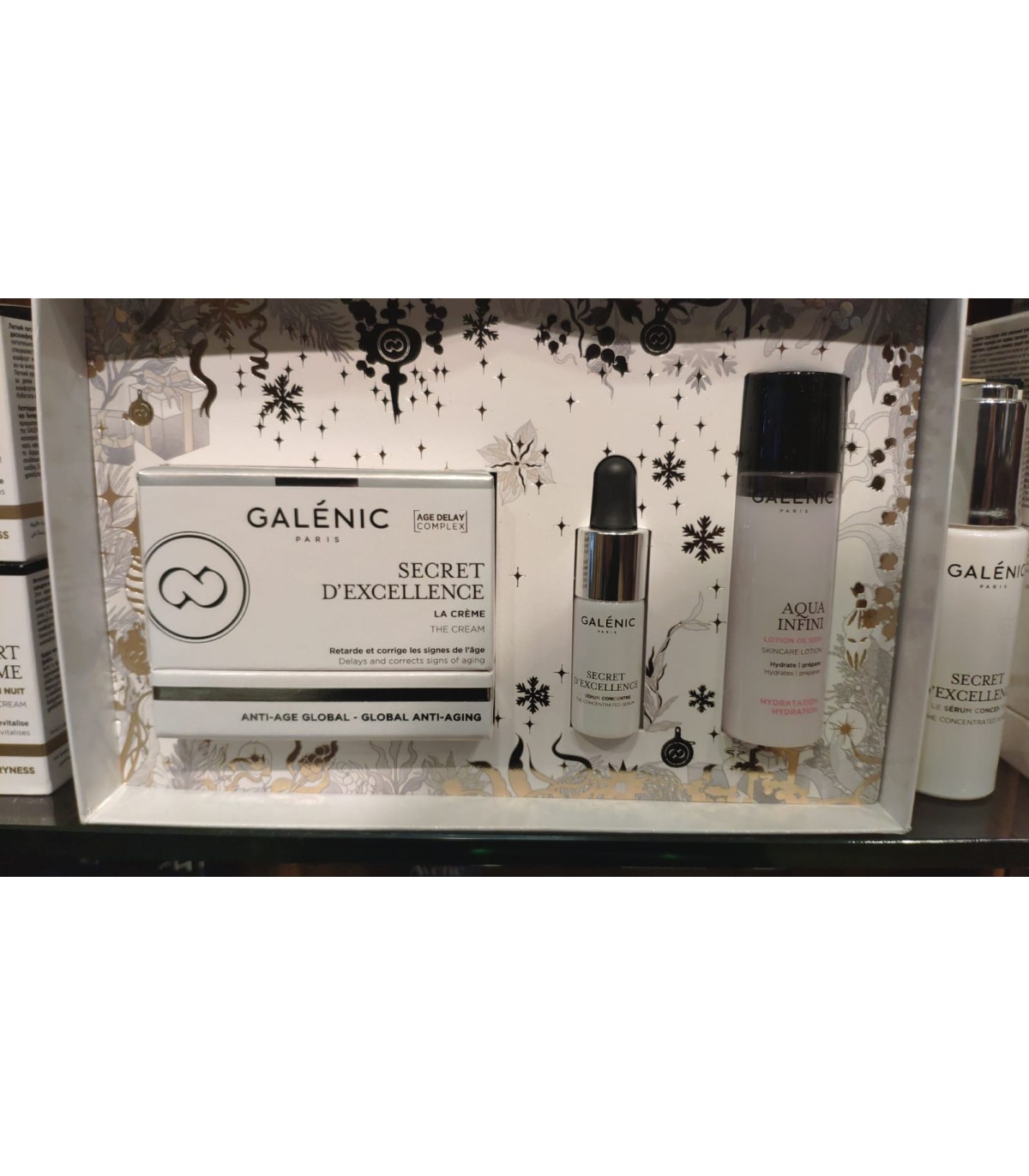 GALENIC SECRETO DE EXCELENCIA CREMA 50 ML + SERUM 10 ML + AQUA INFINI LOCION 15 ML COFRE