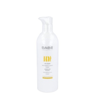 BABÉ, JABÓN DE ACEITE PIELES ATÓPICAS. Envase con dosificador de 500 ml.
