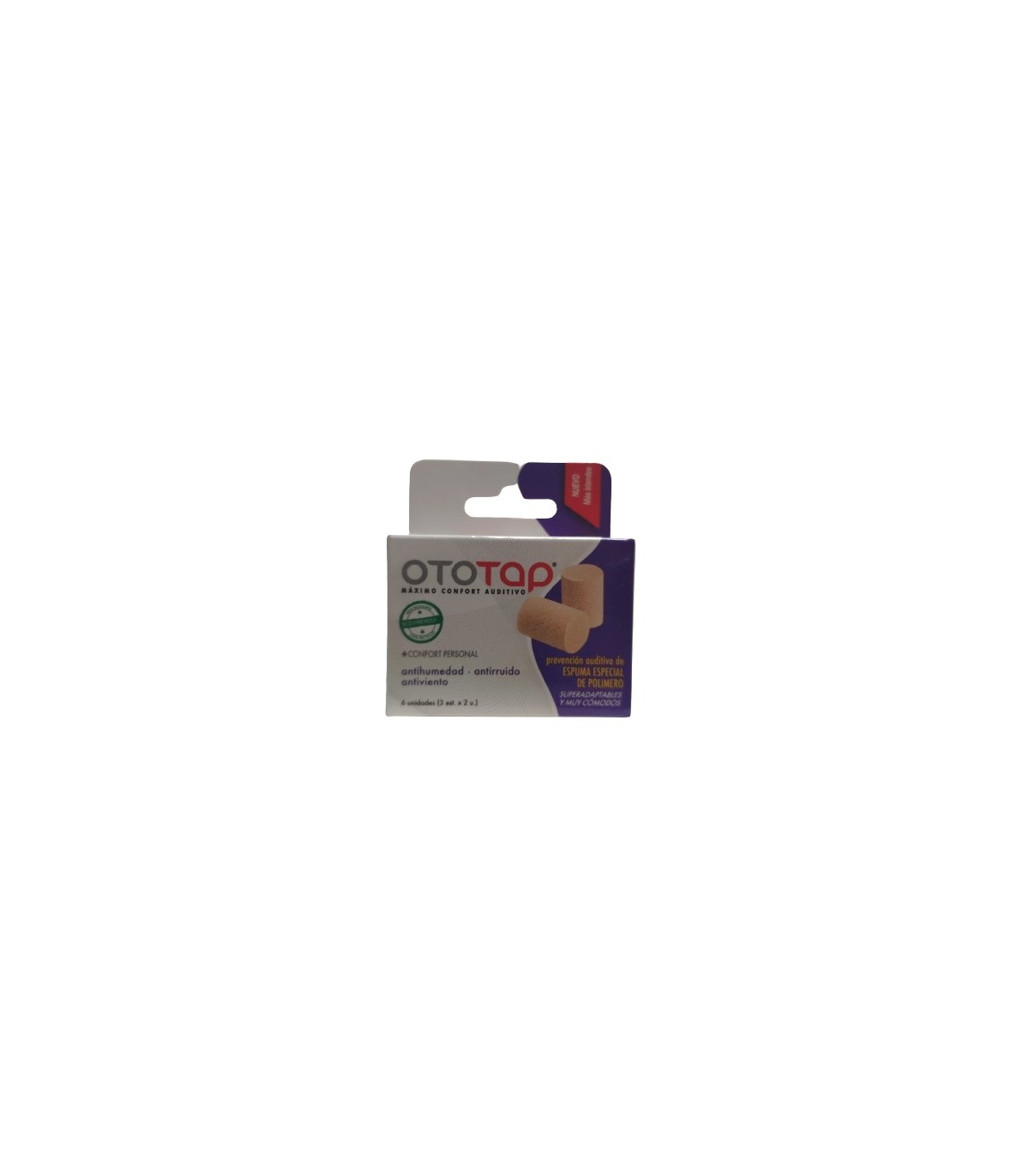 OTOTAP TAPONES ESPUMA. Envase de 6 Unidades