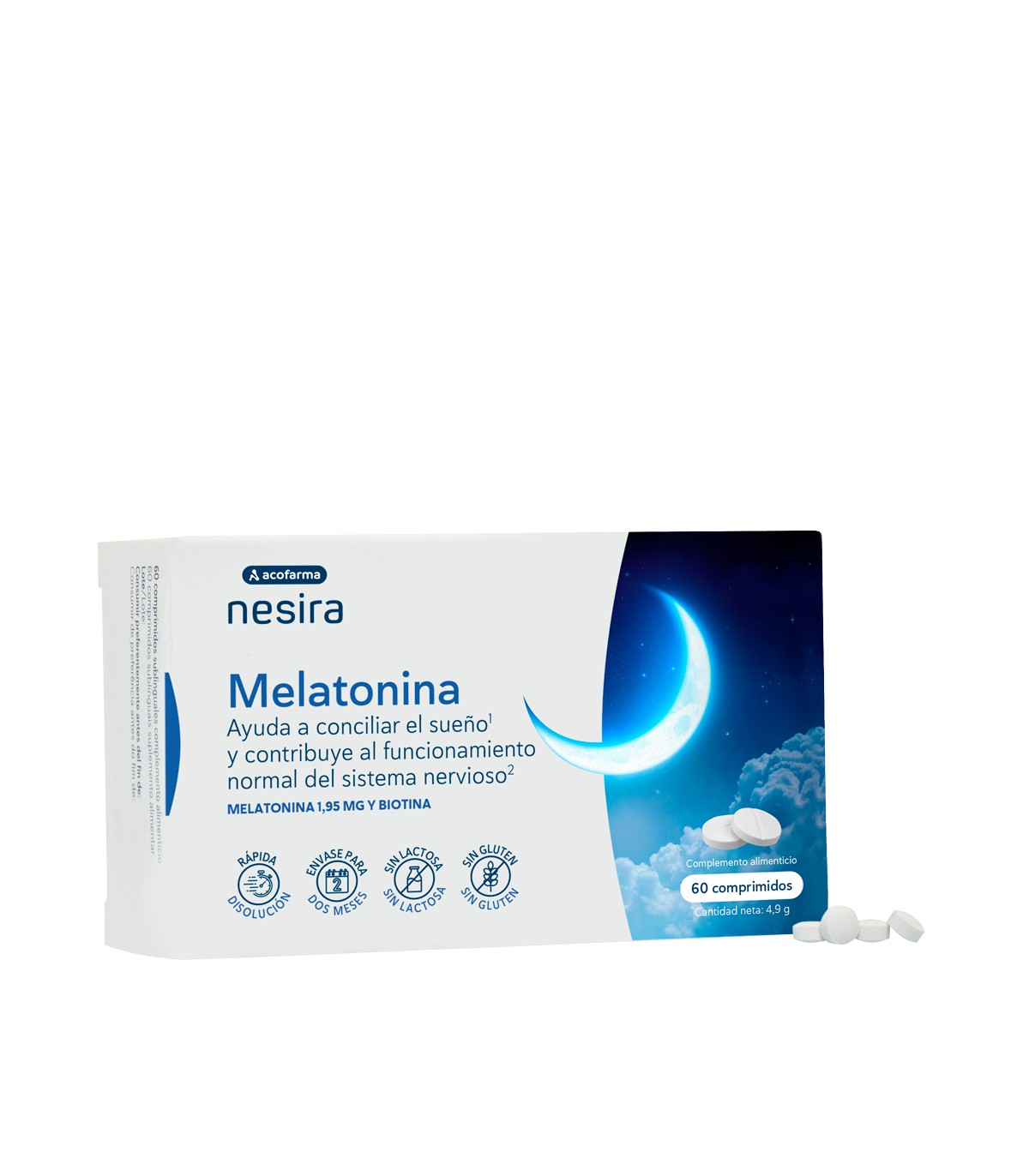 ACOFARVITAL MELATONINA 1.95 MG 60 COMPRIMIDOS