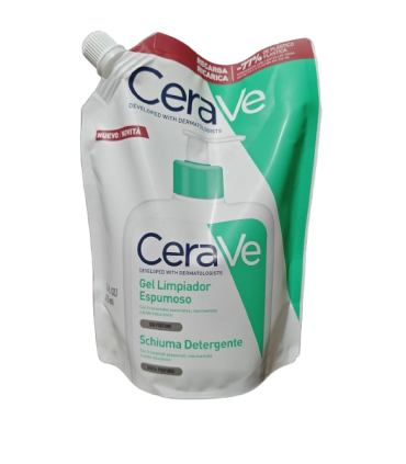 CERAVE GEL LIMPIADOR ESPUMOSO 473 ML RECARGA