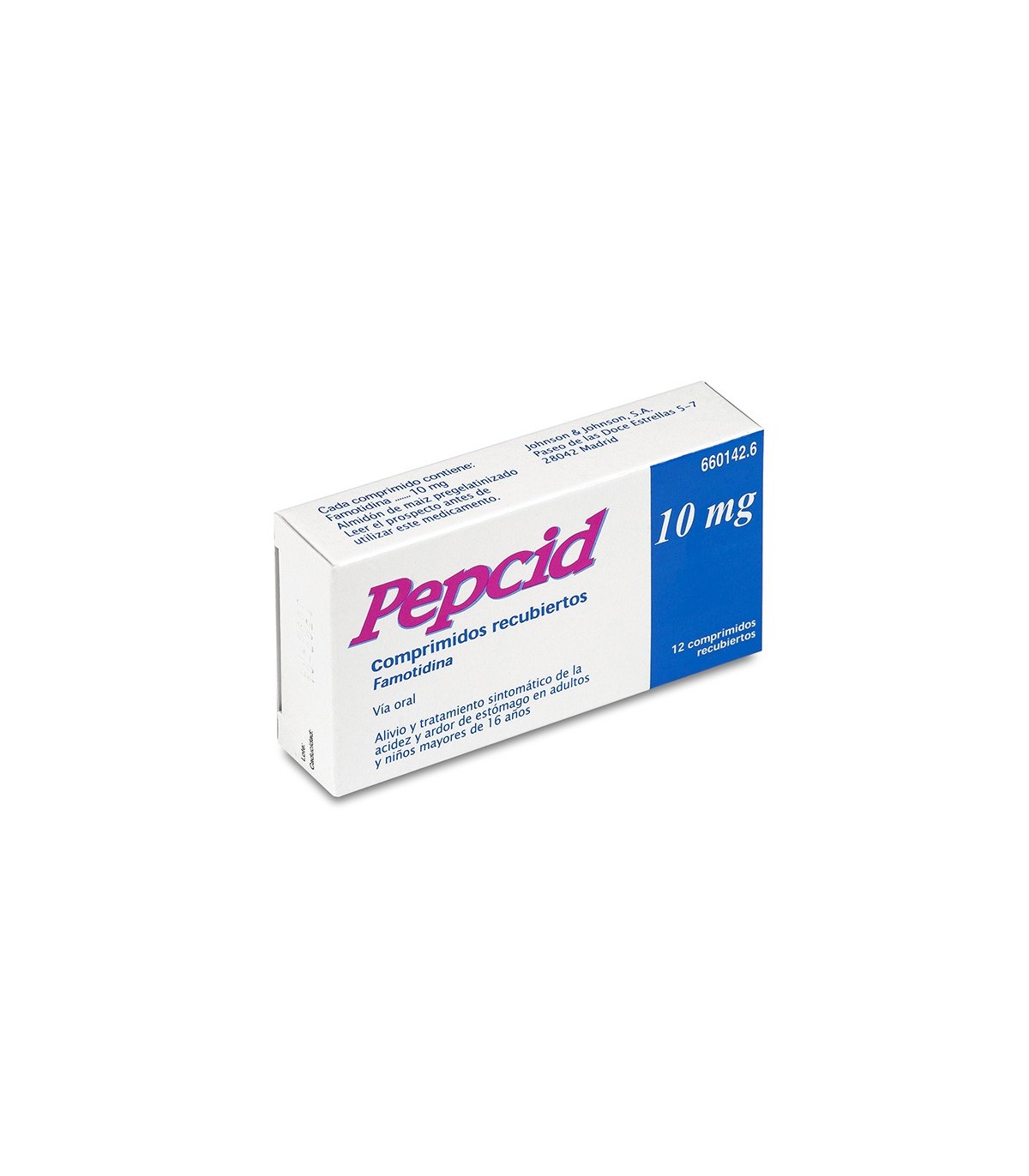 PEPCID 10 MG 12 COMP RECUBIERTOS