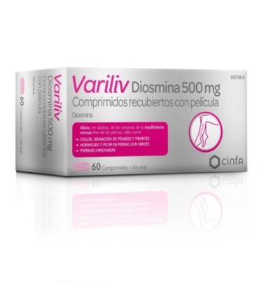 VARILIV DIOSMINA EFG 500 MG 60 COMP RECUBIERTOS