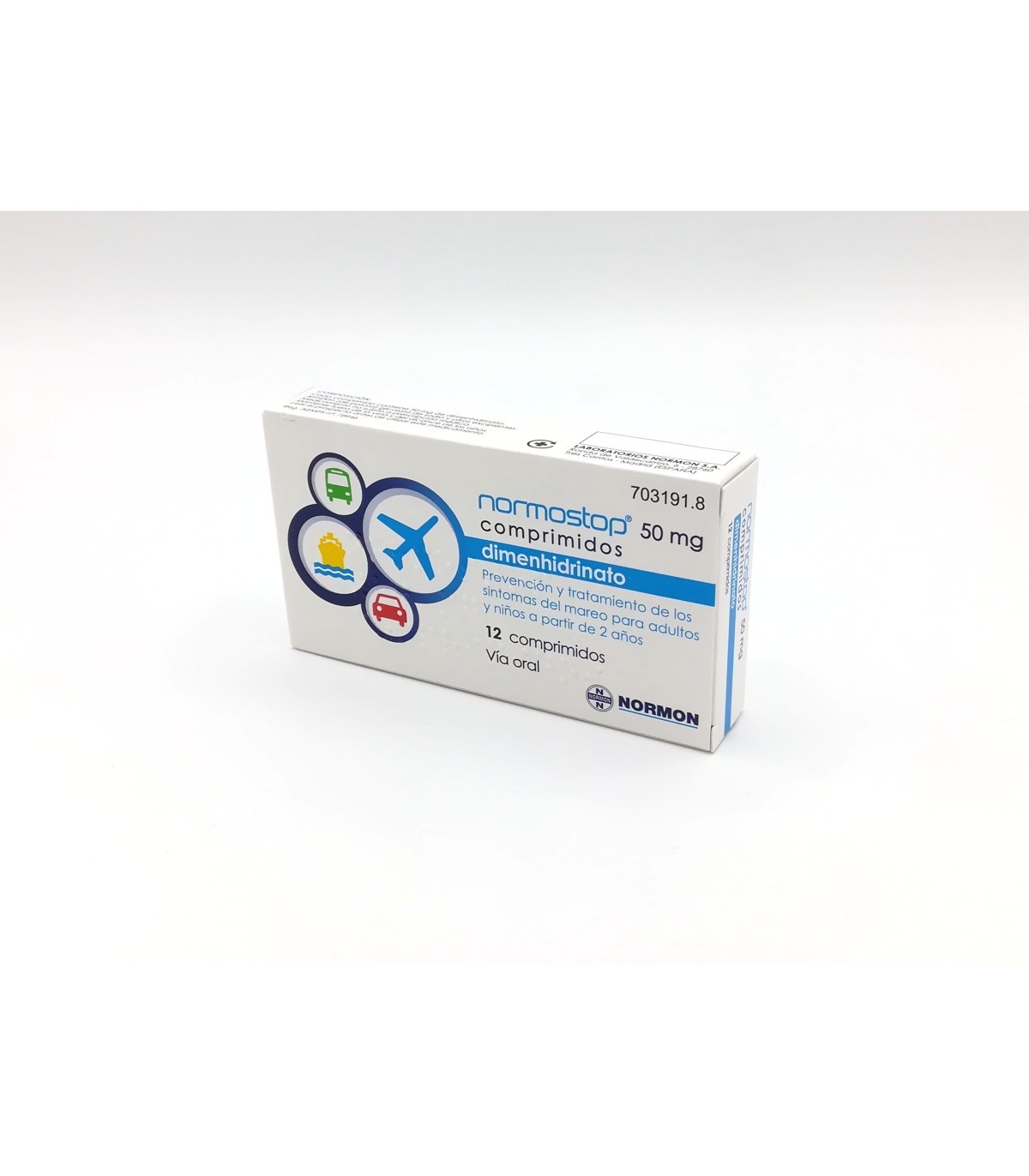 NORMOSTOP 50 MG 12 COMP RECUBIERTOS