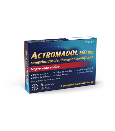 ACTROMADOL 660 MG 8 COMP LIB MODIFICADA