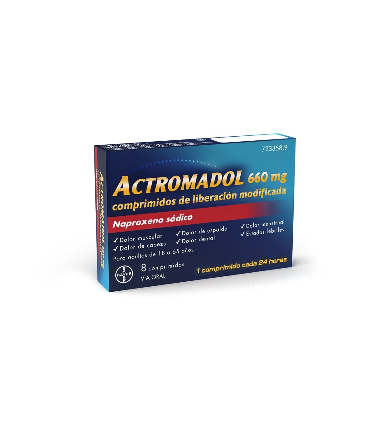 ACTROMADOL 660 MG 8 COMP LIB MODIFICADA