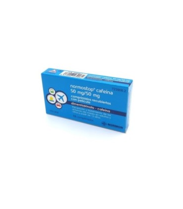 NORMOSTOP CAFEINA 50/50 MG 4 COMP RECUBIERTOS