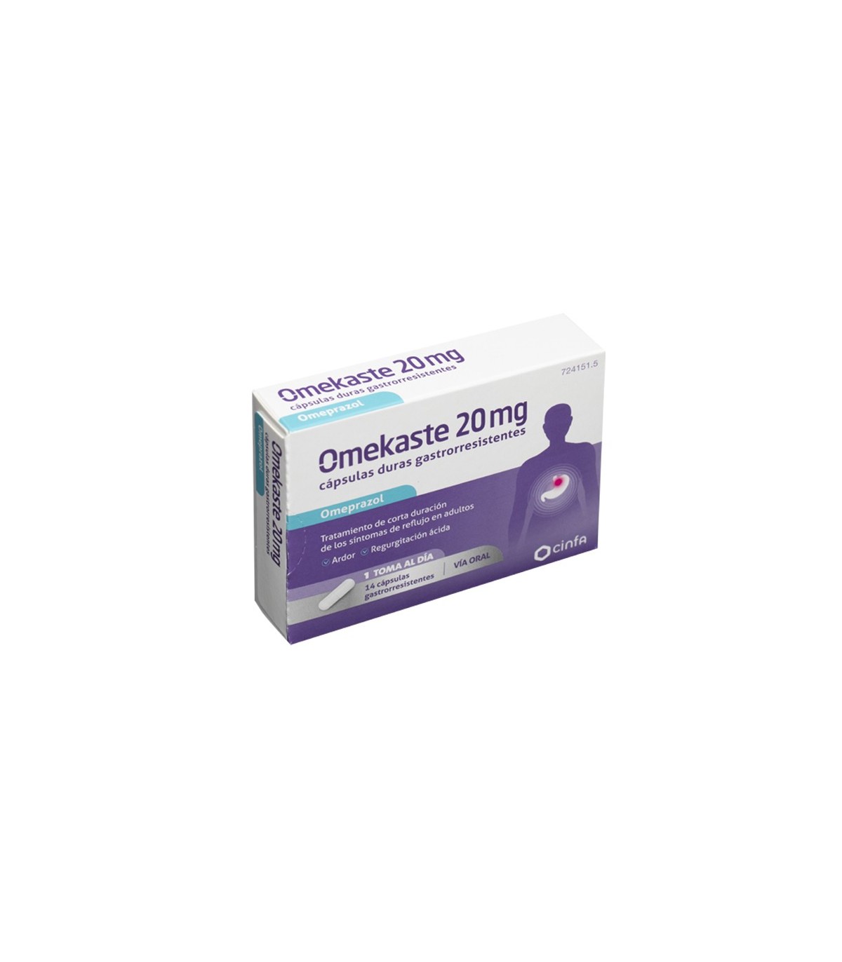 OMEKASTE 20 MG 14 CAPS GASTRORRESISTENTES