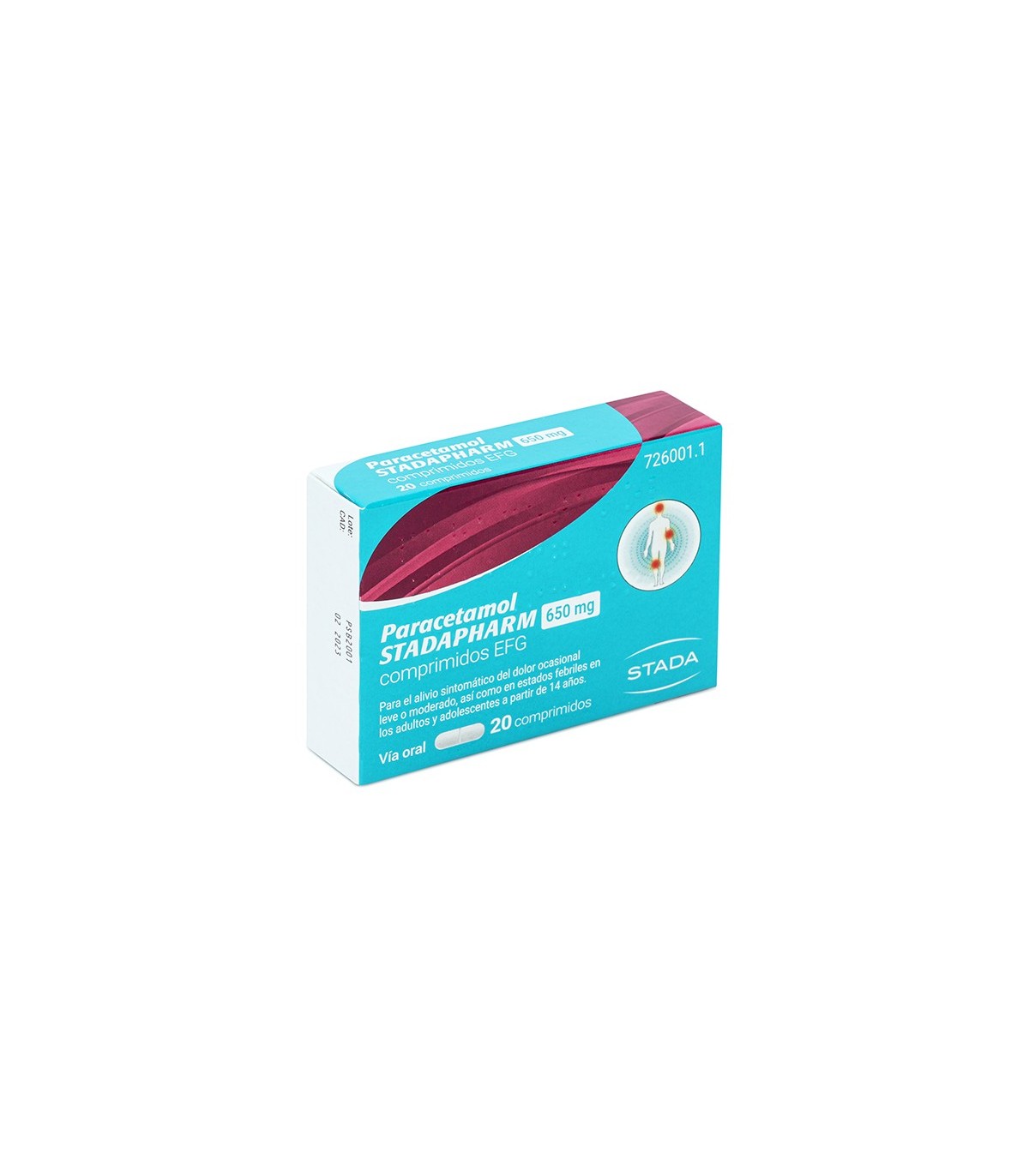 PARACETAMOL STADAPHARM EFG 650 MG 20 COMPRIMIDOS