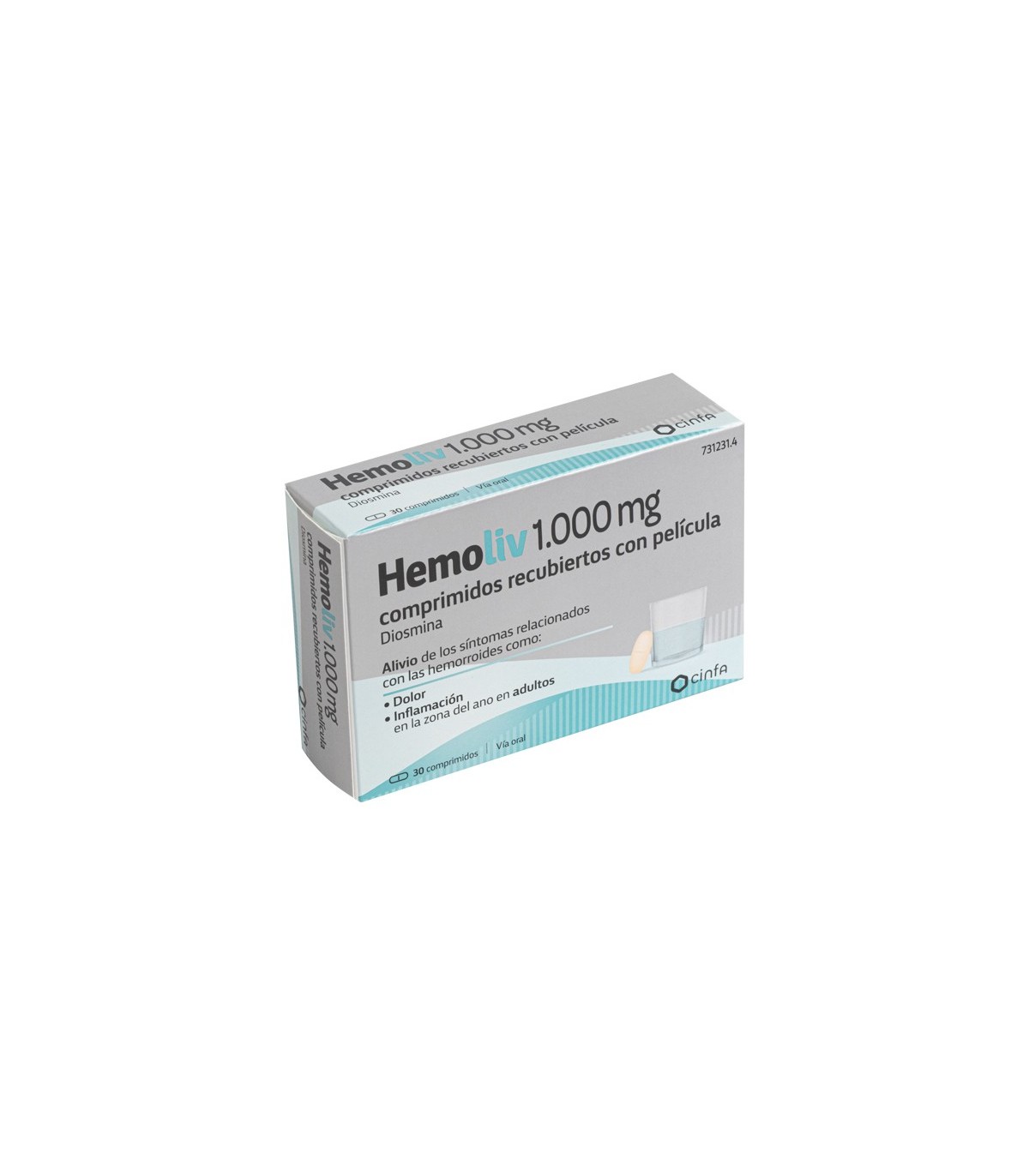 HEMOLIV 1000 MG 30 COMP RECUBIERTOS