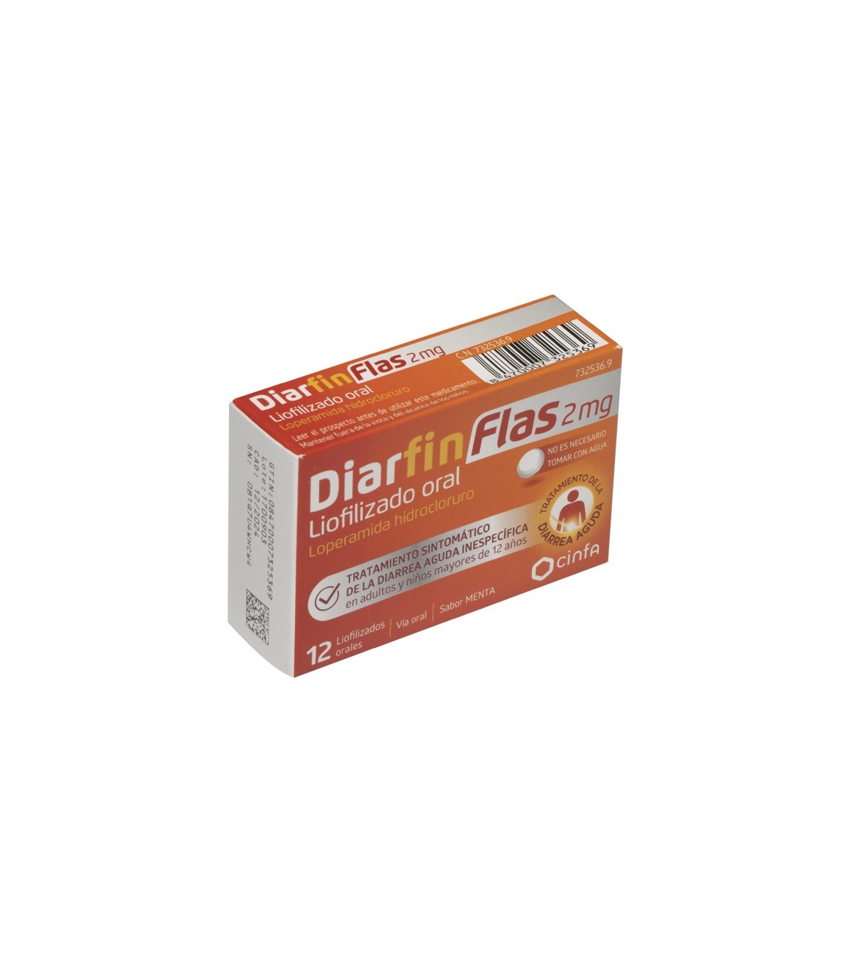 DIARFIN FLAS 2 MG 12 LIOFILIZADOS ORALES
