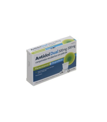ANTIDOL DUAL 500/200 MG 20 COMP RECUBIERTOS