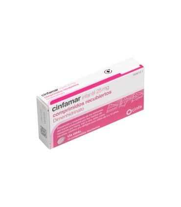 CINFAMAR INFANTIL 25 MG 4 COMPRIMIDOS