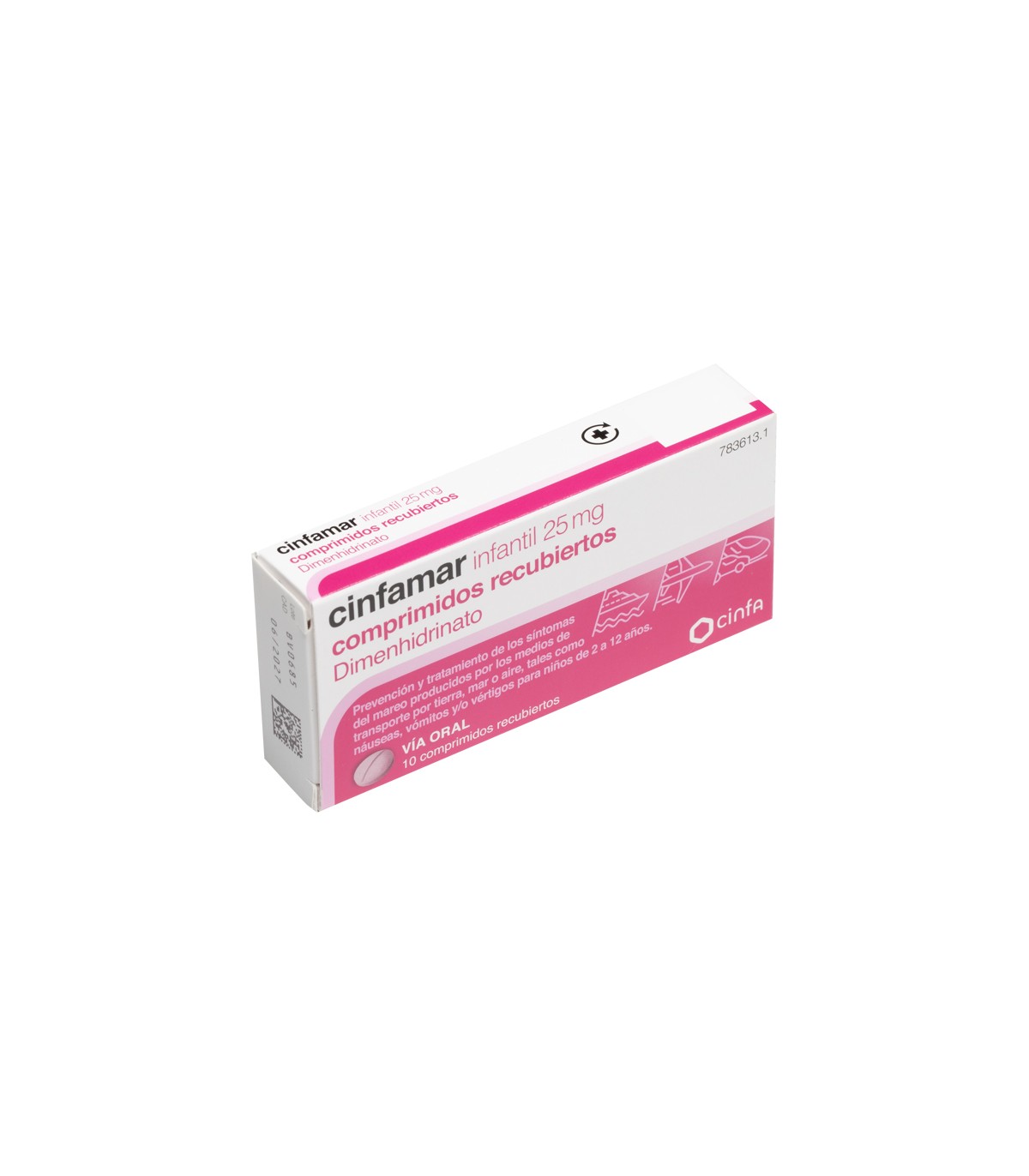 CINFAMAR INFANTIL 25 MG 4 COMPRIMIDOS