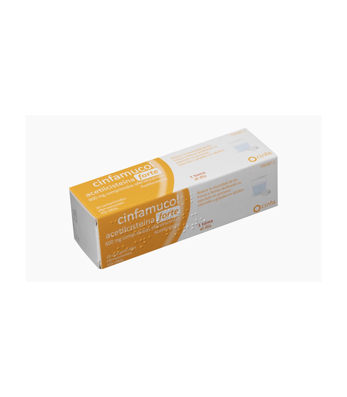 CINFAMUCOL ACETILCISTEINA FORTE 600 MG 20 COMP EFERVESCENTES
