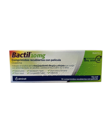 BACTIL 10 MG 10 COMPRIMIDOS RECUBIERTOS