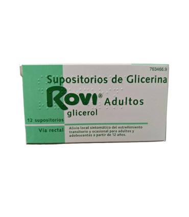 SUPOSITORIOS GLICERINA ROVI ADULTOS 2,25 G 12 UNI