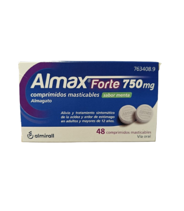 ALMAX FORTE 750 MG 48 COMP MASTICABLES MENTA