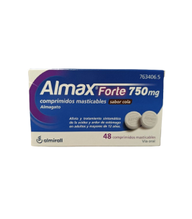ALMAX FORTE 750 MG 48 COMP MASTICABLES COLA
