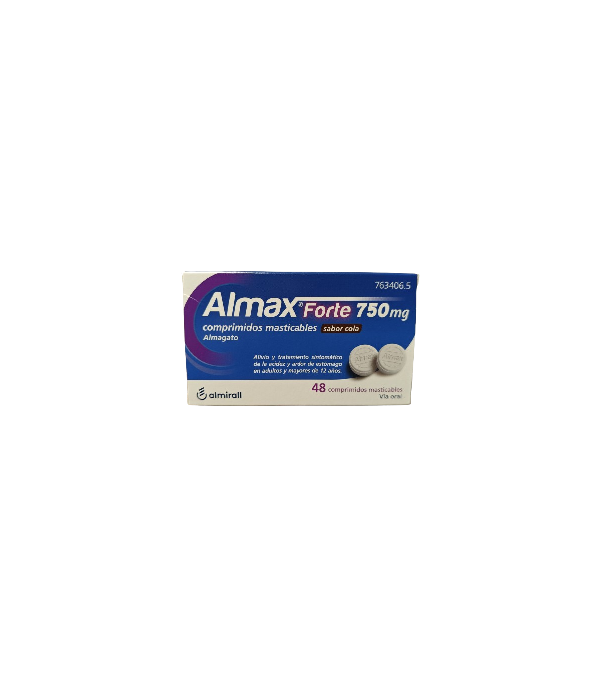 ALMAX FORTE 750 MG 48 COMP MASTICABLES COLA