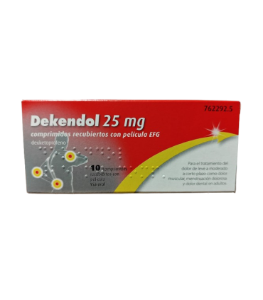 DEKENDOL EFG 25 MG 10 COMP RECUBIERTOS