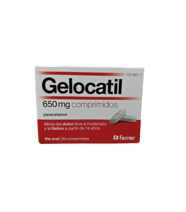GELOCATIL 650 MG 20 COMPRIMIDOS
