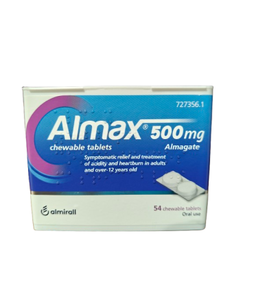 ALMAX 500 MG 54 COMP MASTICABLES