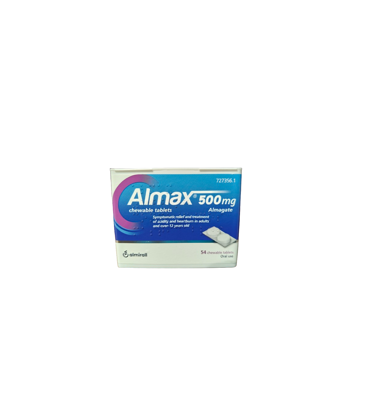 ALMAX 500 MG 54 COMP MASTICABLES