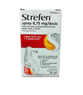 STREFEN SPRAY 8,75 MG/DOS SOL PULV BUCAL 15 ML MIEL Y LIMON