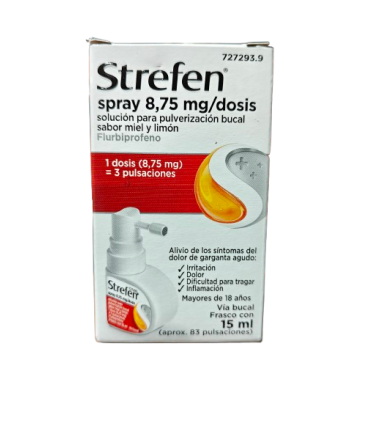 STREFEN SPRAY 8,75 MG/DOS SOL PULV BUCAL 15 ML MIEL Y LIMON