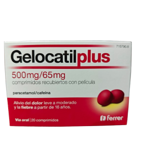 GELOCATIL PLUS 500/65 MG 20 COMP RECUBIERTOS