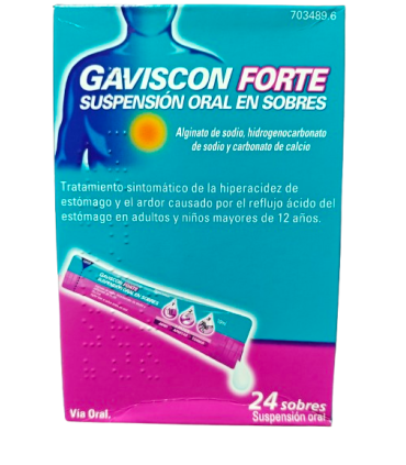 GAVISCON FORTE 24 SOBRES SUSP ORAL 10 ML