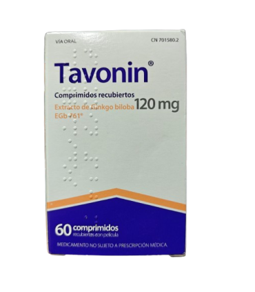 TAVONIN 120 MG 60 COMP RECUBIERTOS