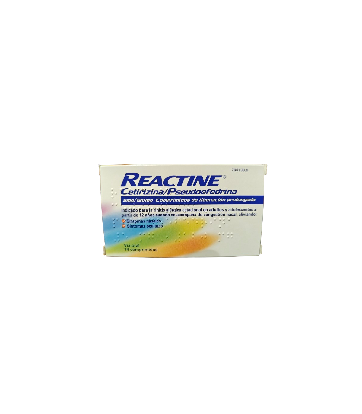 REACTINE PLUS 5/120 MG 14 COMP LIBERACION