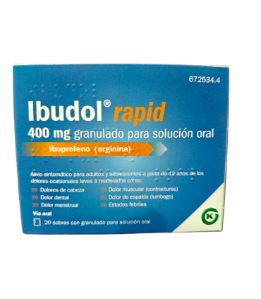 IBUDOL RAPID EFG 400 MG 20 SOBRES GRANULADO