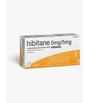 HIBITANE 5/5 MG 20 COMP PARA CHUPAR NARANJA