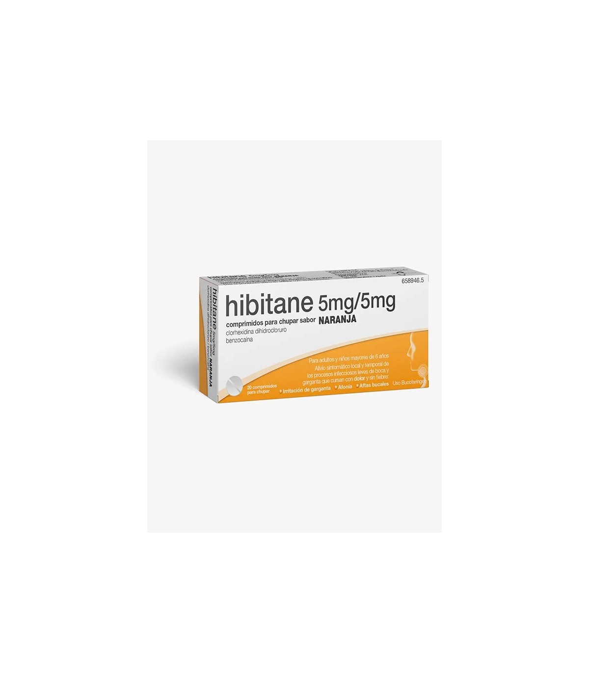 HIBITANE 5/5 MG 20 COMP PARA CHUPAR NARANJA