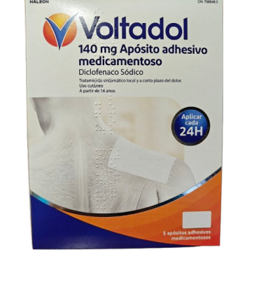 VOLTADOL 140 MG 5 APOSITOS ADHESIVOS MEDICAMENTOSOS