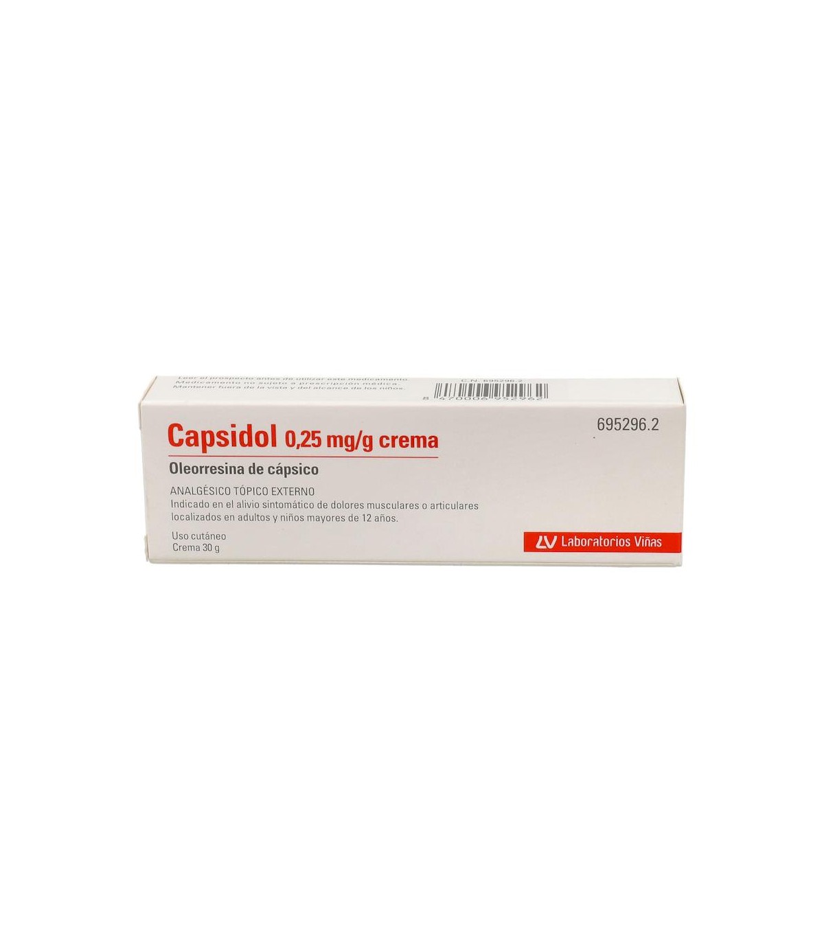 CAPSIDOL 0,25mg/g CREMA , 1 tubo de 30 g