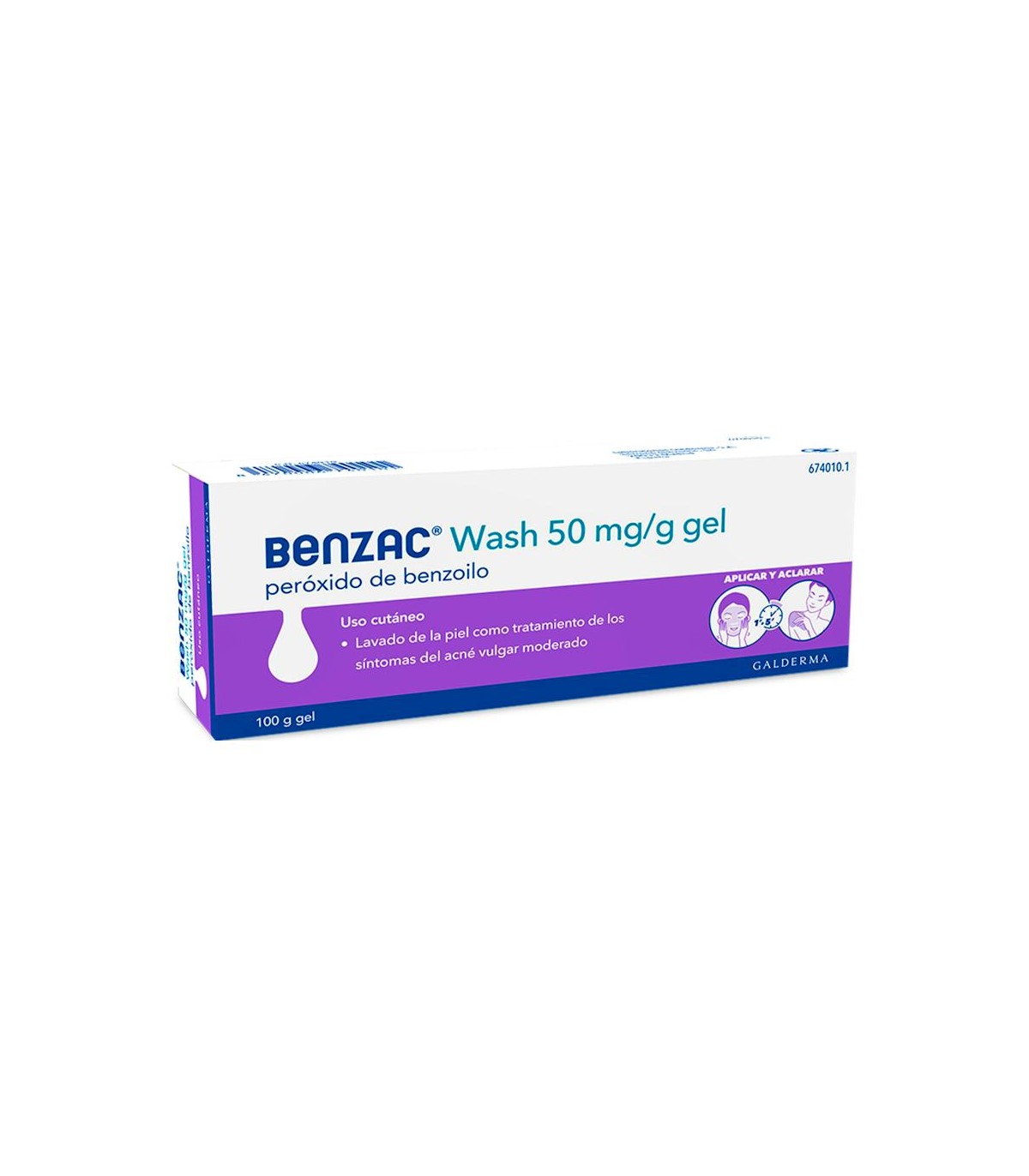 BENZAC WASH 50 MG/G GEL , 1 tubo de 100 g