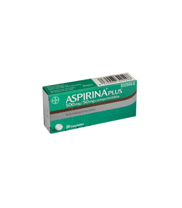 ASPIRINA PLUS 500/50 MG 20 COMPRIMIDOS