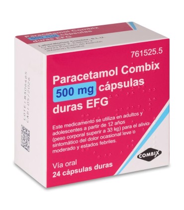 PARACETAMOL COMBIX EFG 500 MG 24 CAPSULAS