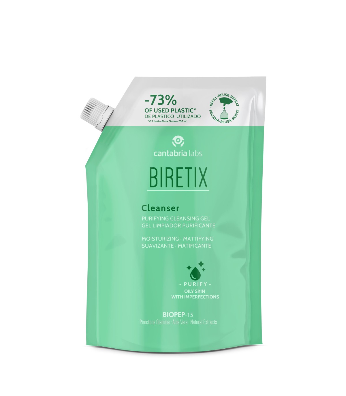 BIRETIX CLEANSER GEL LIMPIADOR PURIFICANTE 400 ML REFILL