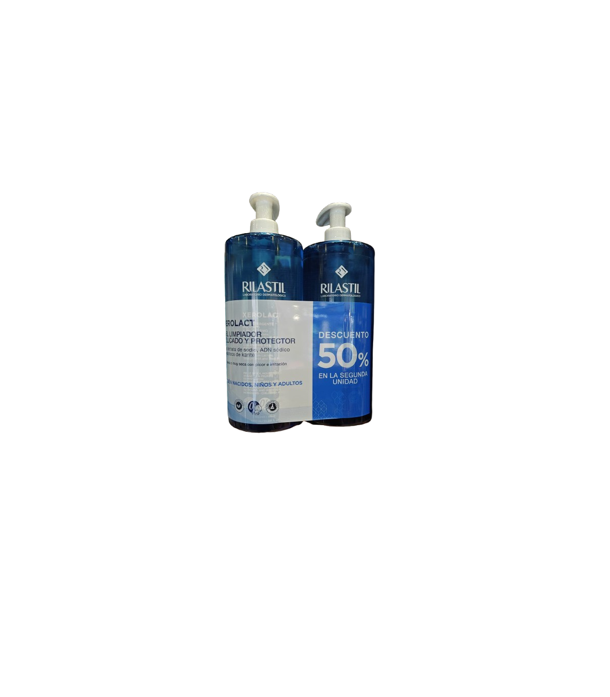RILASTIL XEROLACT GEL LIMPIADOR 1000 ML DUPLO 50% 2ª UNI
