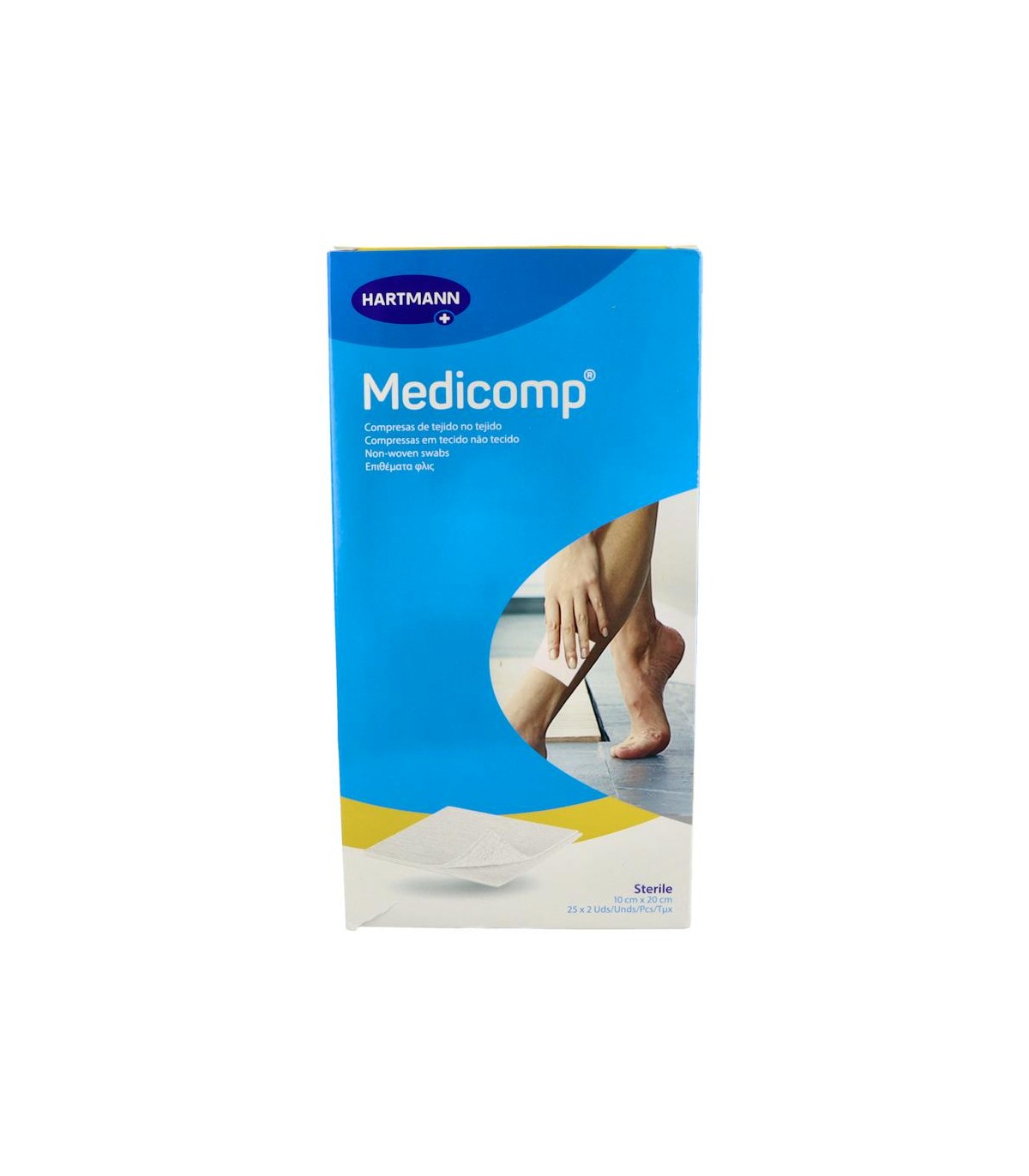 MEDICOMP COMPR ESTER NON WOVEN 10X20 CM 50 UNI (25 SOBRES 2 UNI)