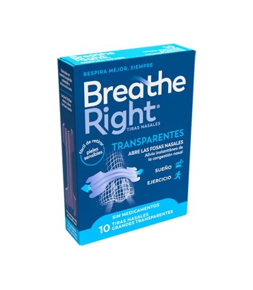 BREATHE RIGHT TIRAS NASALES TRANSP GRANDE 10 UNI