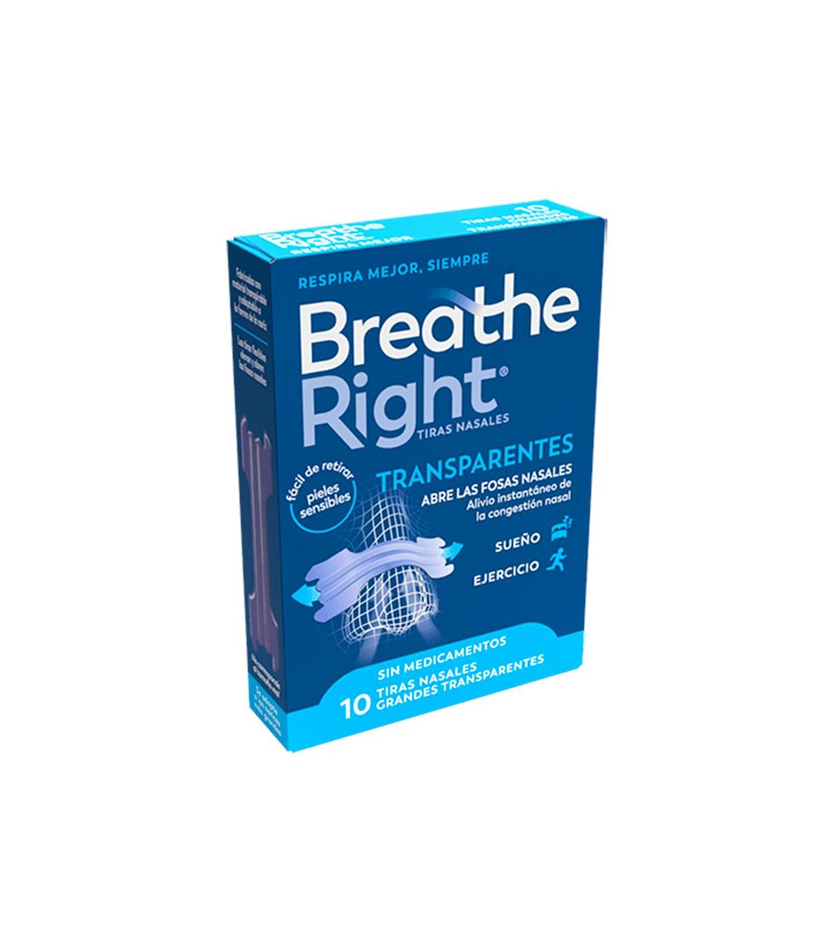 BREATHE RIGHT TIRAS NASALES TRANSP GRANDE 10 UNI
