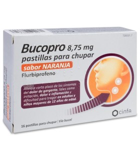 BUCOPRO 8,75 MG 16 PASTILLAS PARA CHUPAR NARANJA